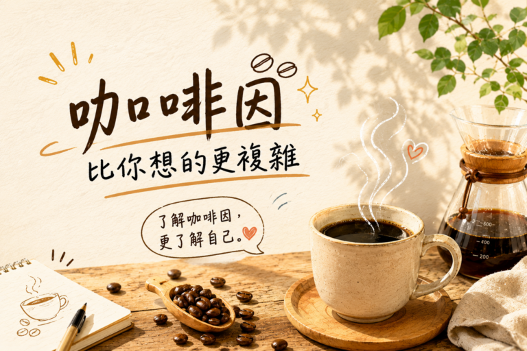 咖啡因完整指南與不同咖啡飲品示意圖