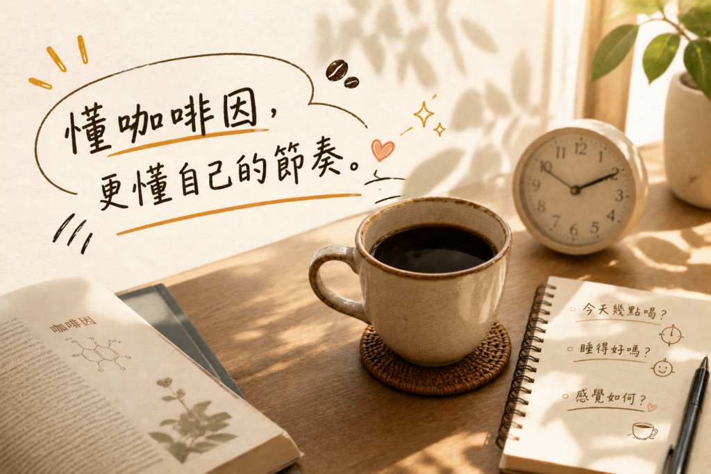 午後享受咖啡並了解自己咖啡因耐受度的生活情境
